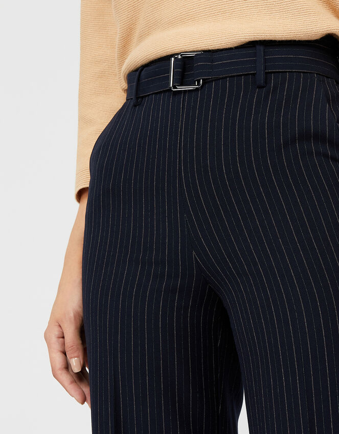 Paige Pinstripe Trousers, Blue (NAVY), large