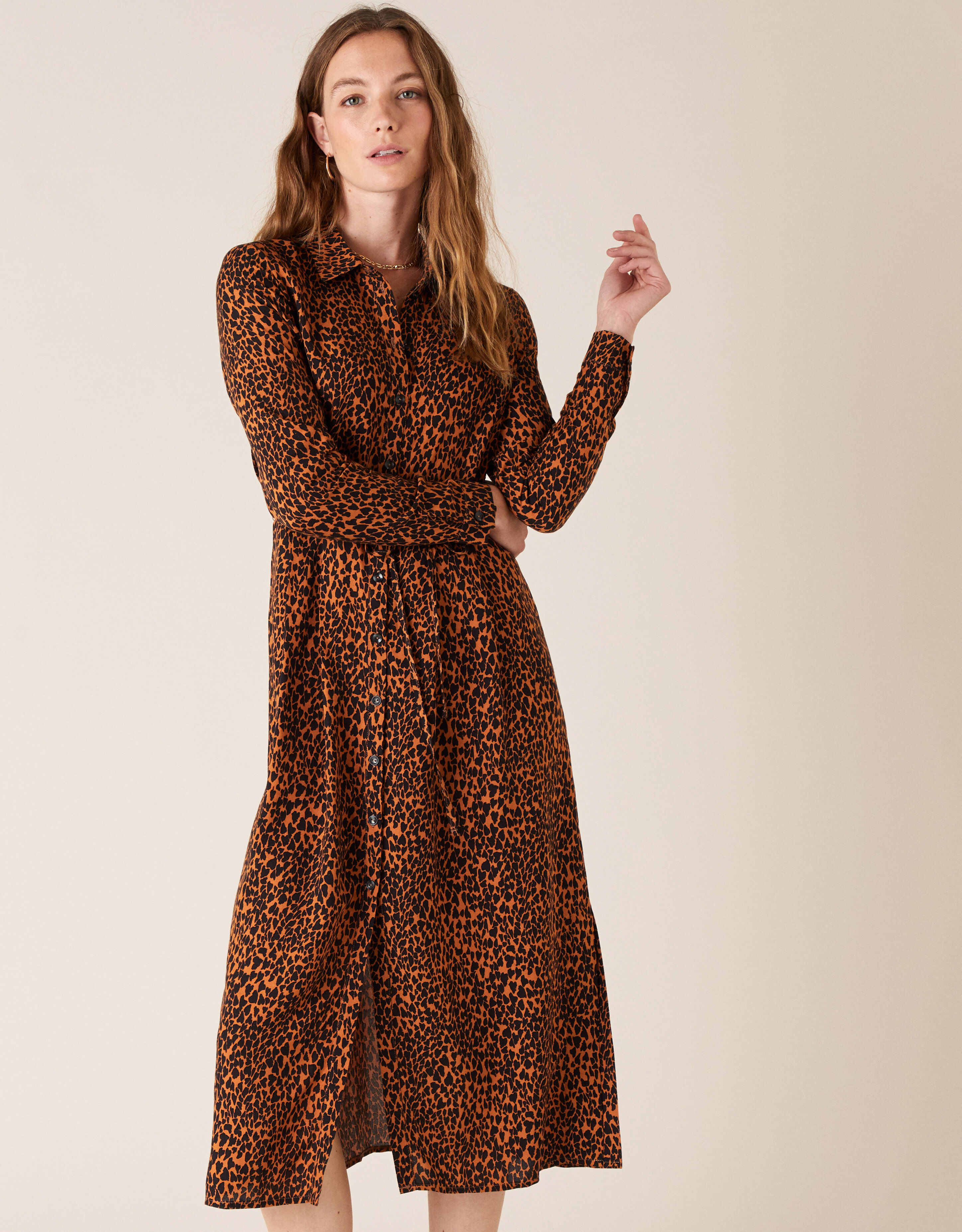 Animal Heart Print Shirt Dress Black Day Dresses Monsoon Global