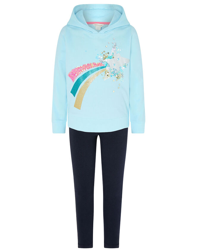 Star Hoody and Leggings Set, Blue (BLUE), large