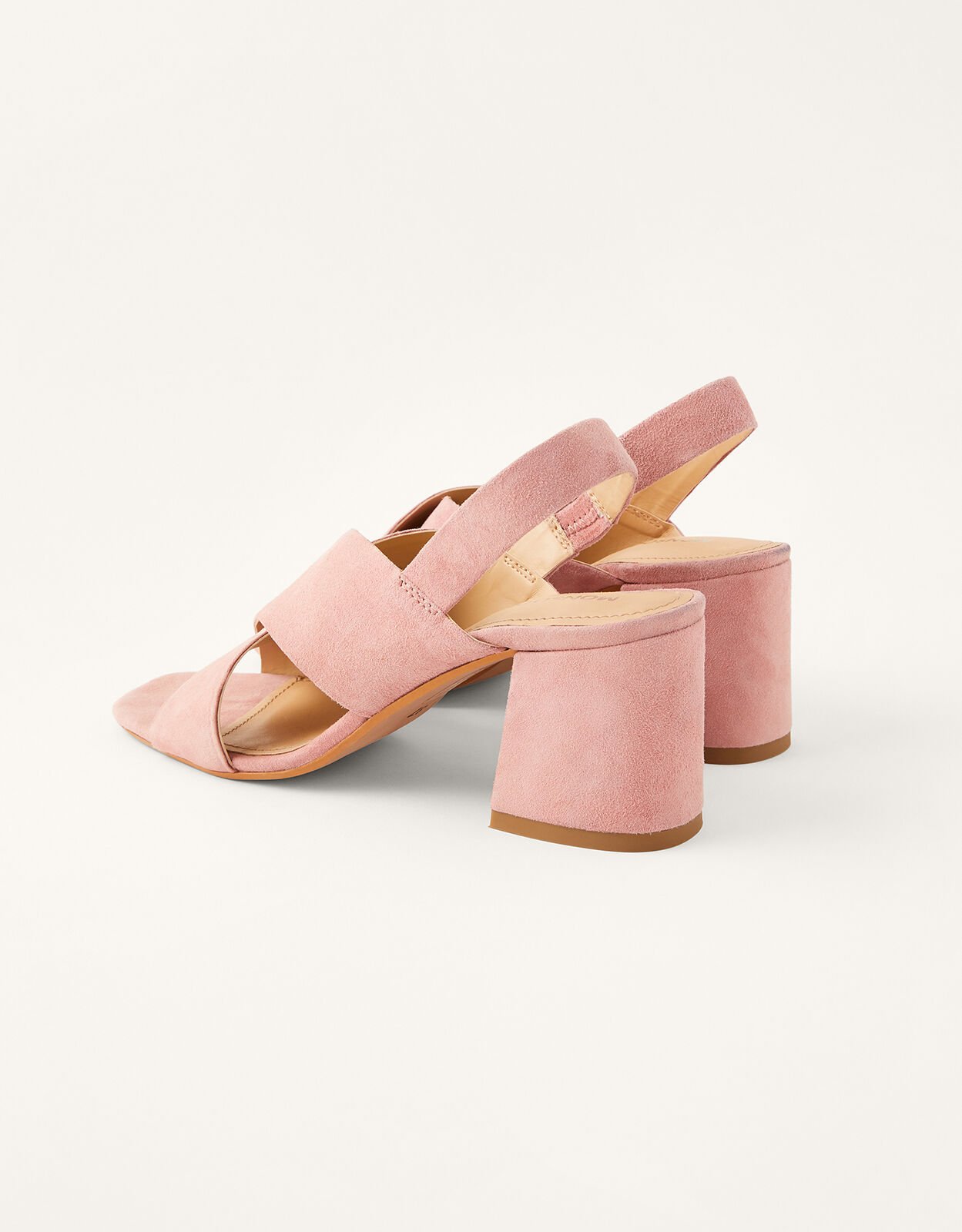 Suede Cross Over Block Heel Sandals Pink Women s Shoes Monsoon