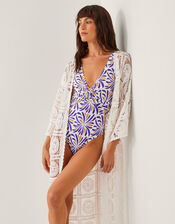 Cara Crochet Beach Cover-Up, Ivory (IVORY), large