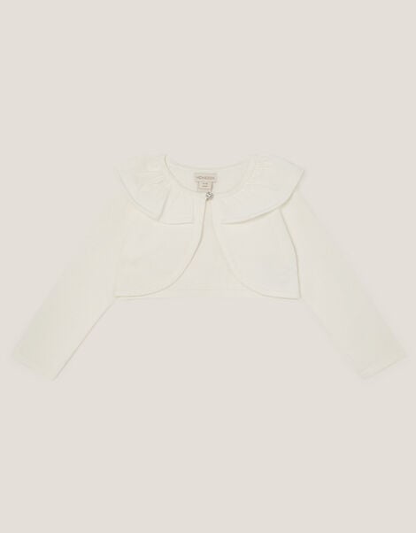 Baby Oversized Collar Cardigan, Ivory (IVORY), large