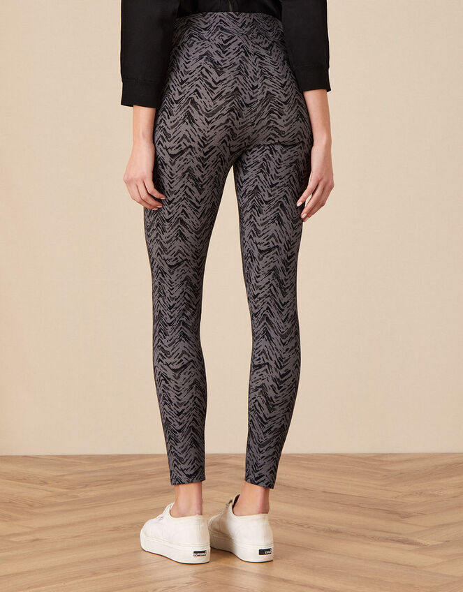 Jersey Print Leggings, Grey (GREY), large