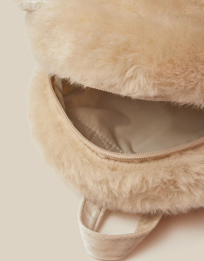 Fluffy Teddy Backpack, , large