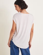 Wilde Sleeveless Satin Top, Cream (CREAM), large