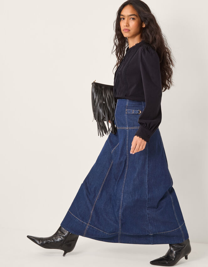 Layla Lace Trim Shirt, Blue (NAVY), large