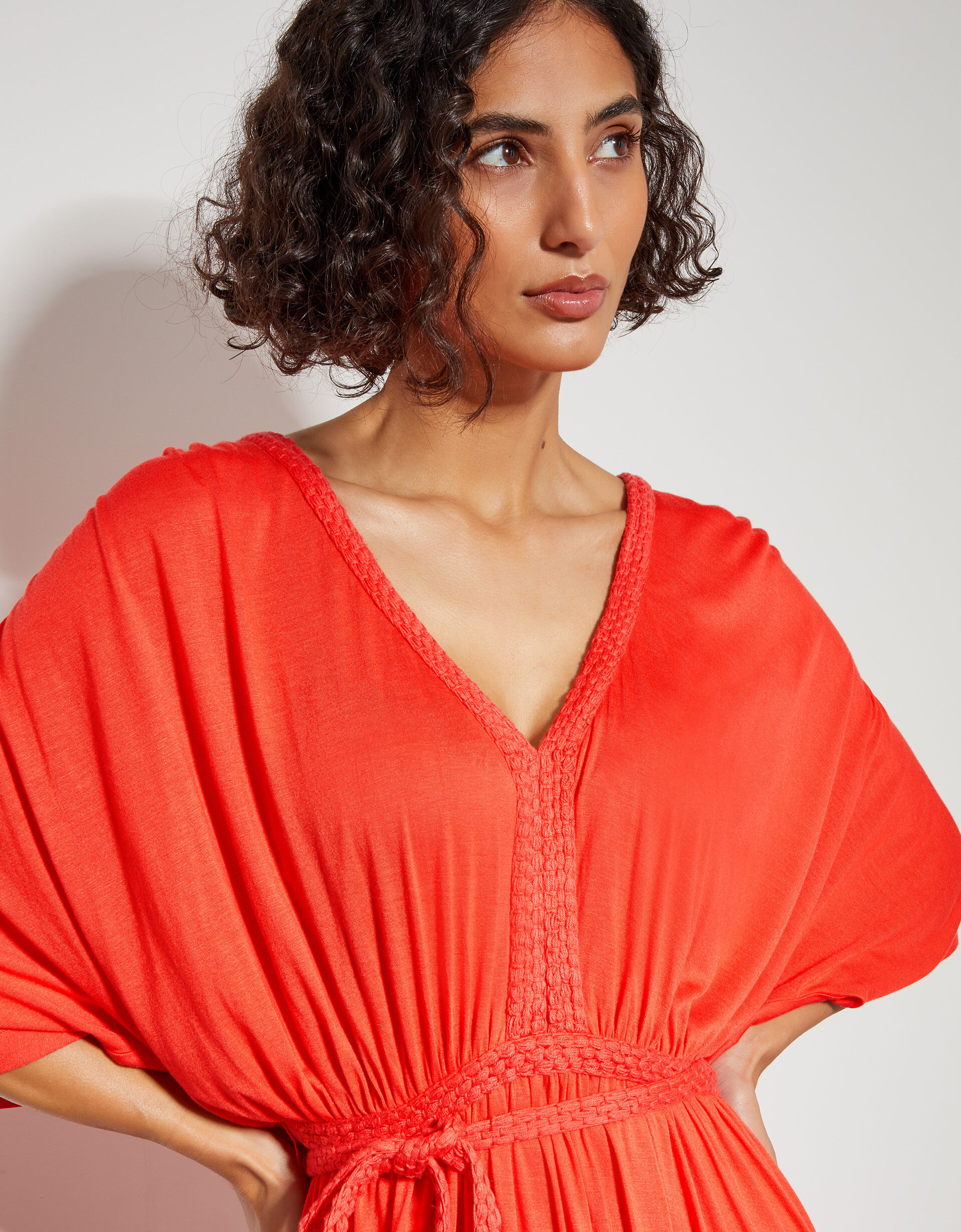 Coral jersey dress hot sale