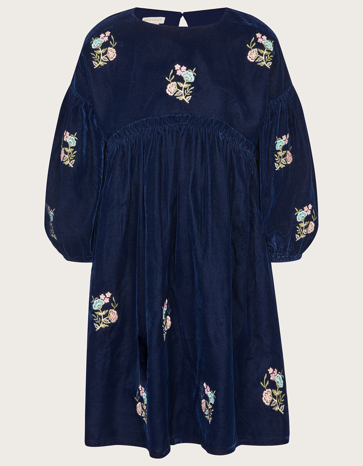 Monsoon navy velvet dress clearance