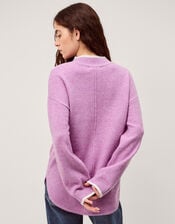 Tori Oversized Tipped Jumper, Purple (LILAC), large
