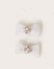 2-Pack Flower Bow Hair Clips, , large