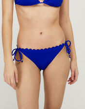 Maria Scalloped Bikini Briefs with Recycled Polyester, Blue (COBALT), large