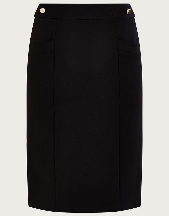 Ponte Pencil Skirt with LENZING™ ECOVERO™, Black (BLACK), large