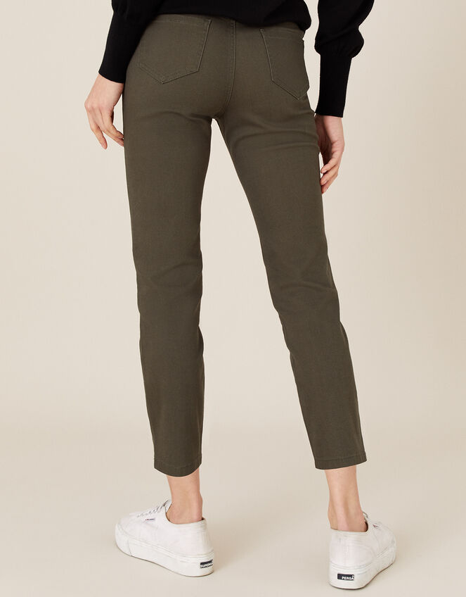 Safaia Ankle Grazer Jeans, Green (KHAKI), large