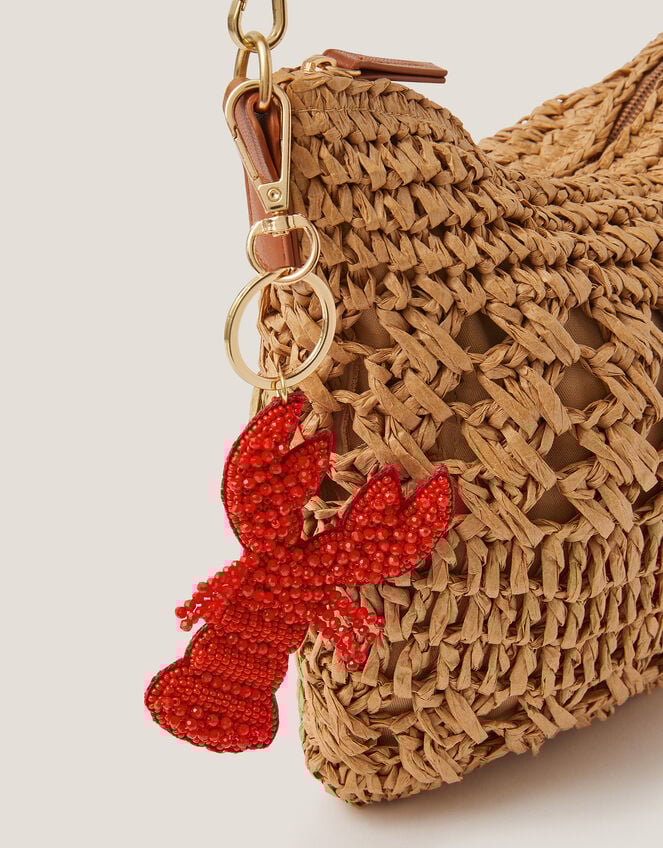 Beaded Lobster Bag Charm, , large