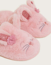 Flower Bunny Mule Slippers, Pink (PINK), large