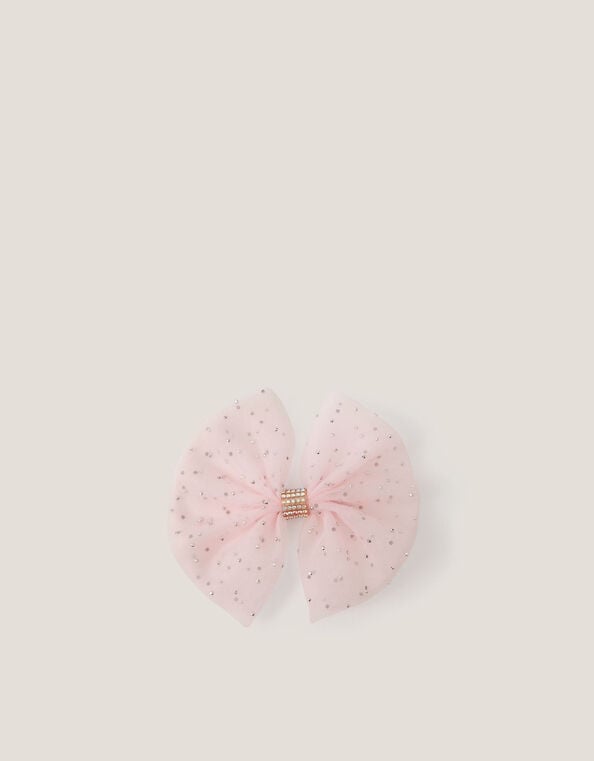 Sparkle Tulle Bow Hair Clip, , large