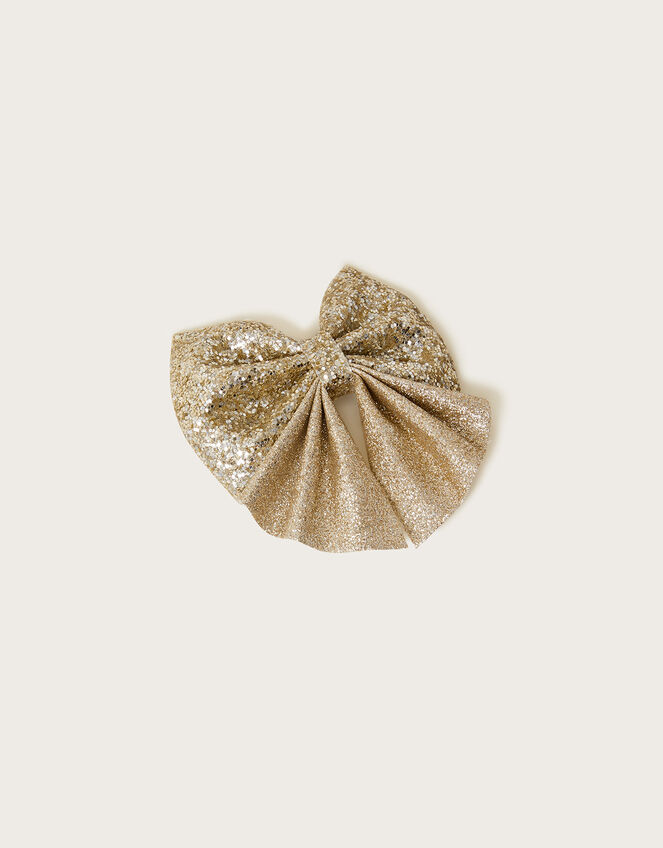 Large Glitter Bow Clip, , large