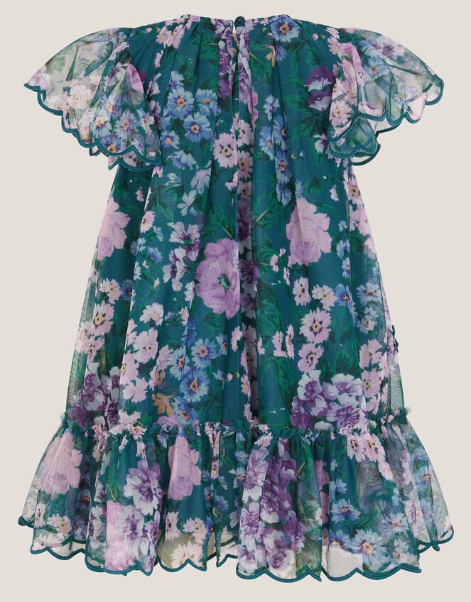 Baby Wildflower Swing Dress, Teal (TEAL), large