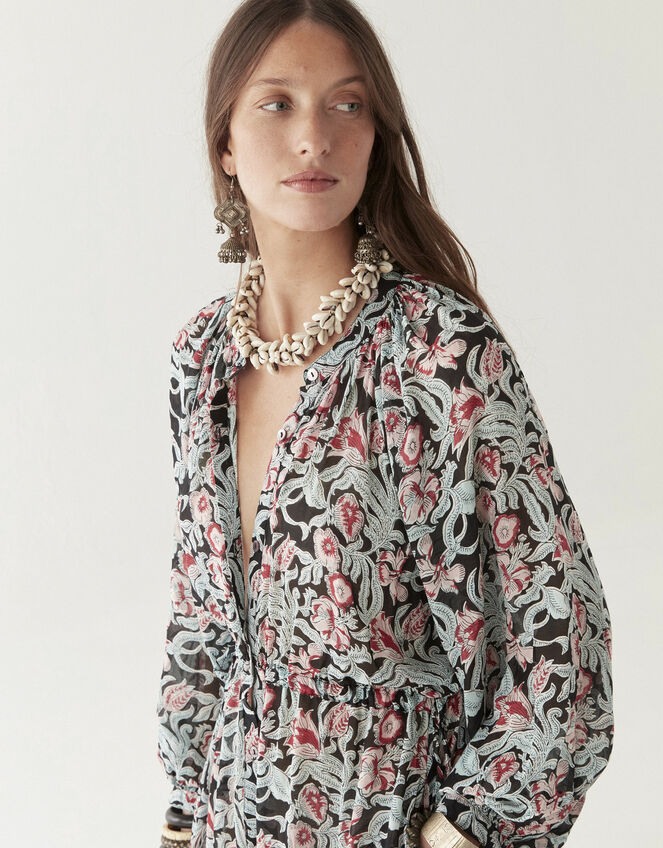 Maison Hotel Valentina Floral Maxi Dress, Multi (MULTI), large