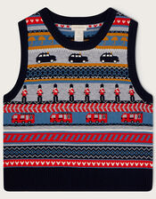 London Transport Knitted Vest, Multi (MULTI), large