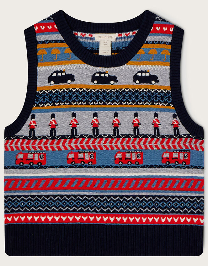London Transport Knitted Vest, Multi (MULTI), large