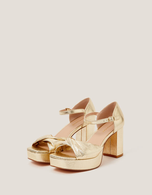Hala Platform Heels, Gold (GOLD), large