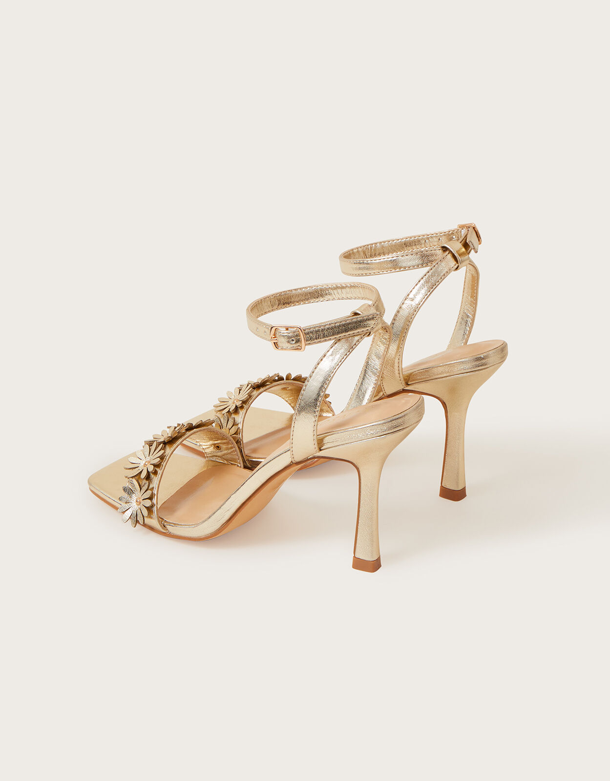 Gold flower sandals sale