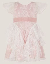 Baby Joanie Ruffle Lace Dress, Pink (DUSKY PINK), large