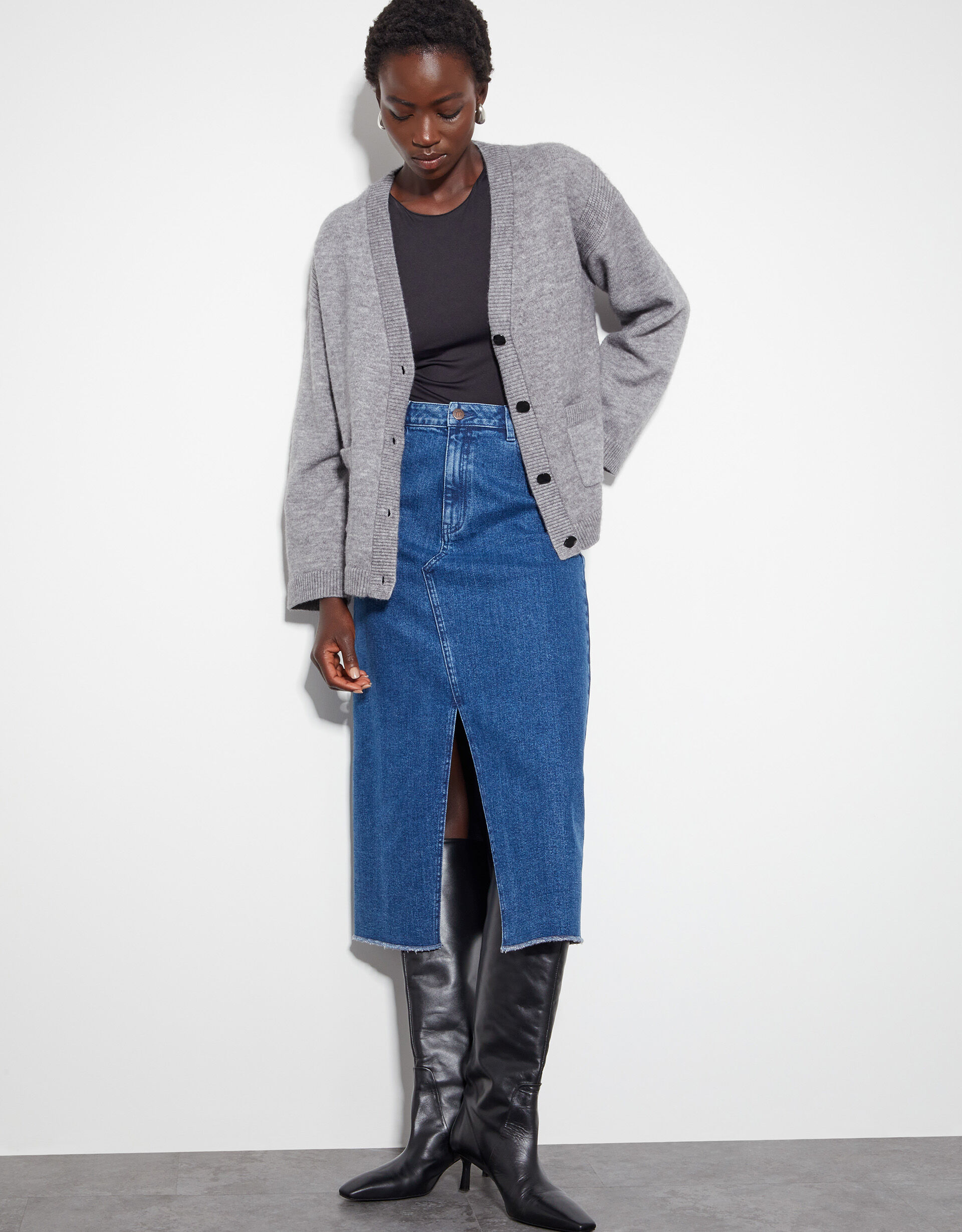 Monsoon grey cardigan hot sale