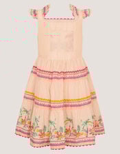 Tina Tropical Toucan Embellished Dress, Pink (PINK), large