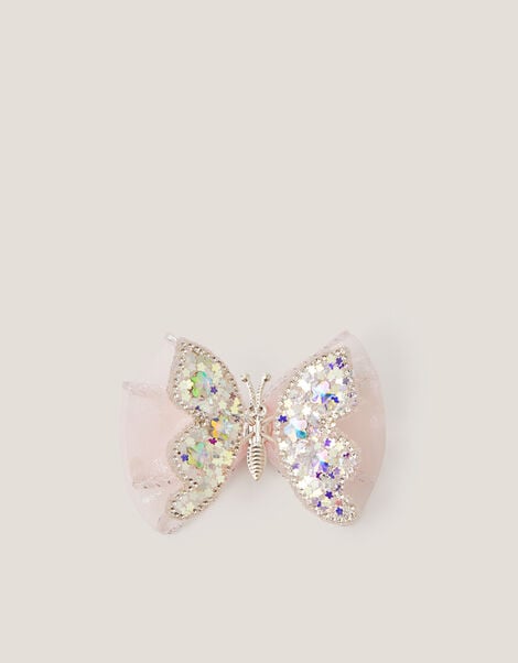 Spring Butterfly Bow Hair Clip, Pink (PINK), large