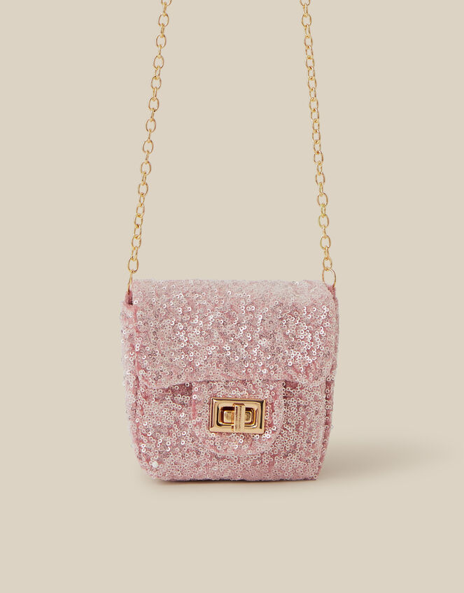 Mini Sequin Embellished Twist Lock Bag, , large