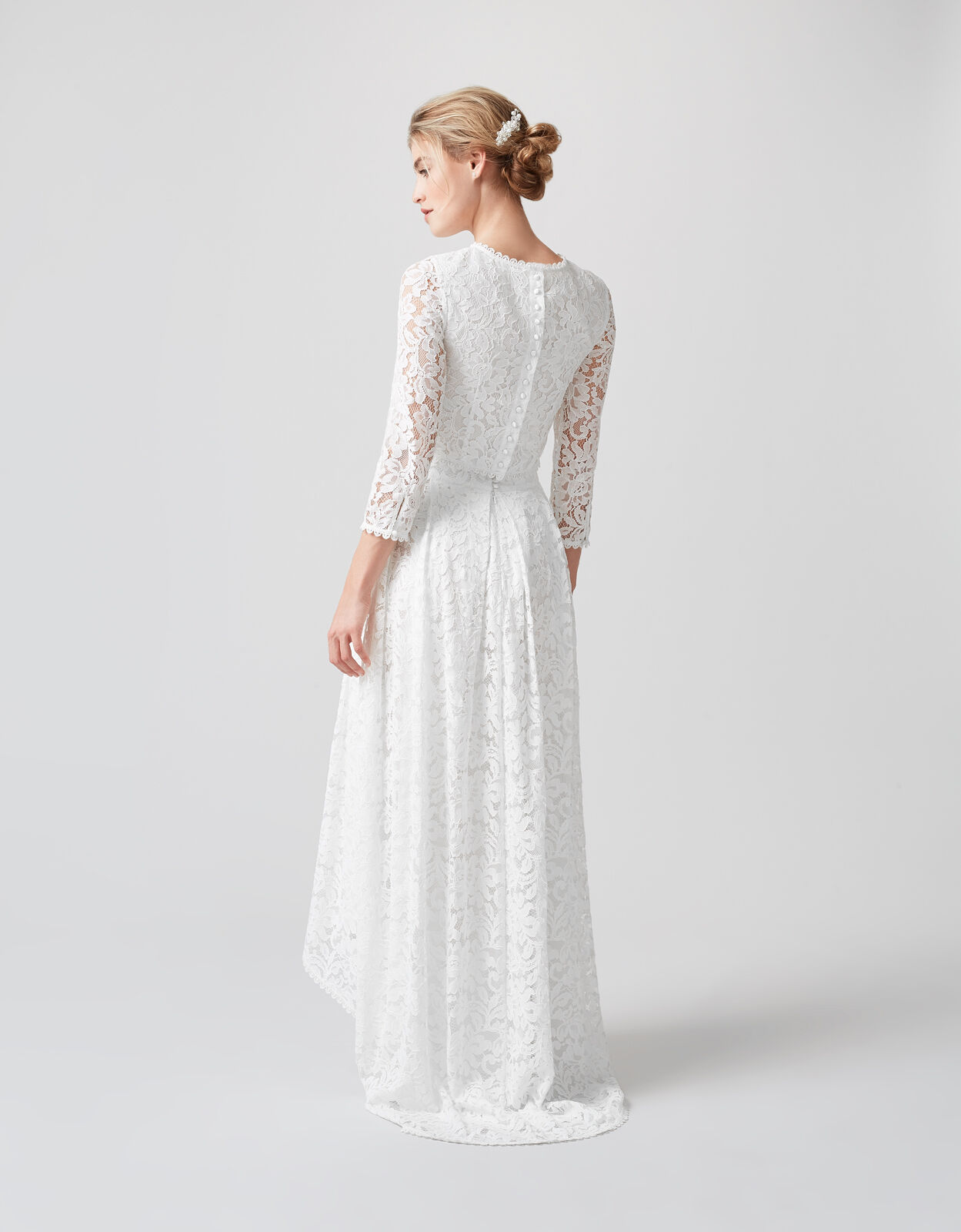 ivory lace top wedding