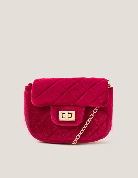 Quilted Velvet Mini Bag, , large