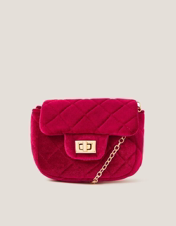 Quilted Velvet Mini Bag, , large