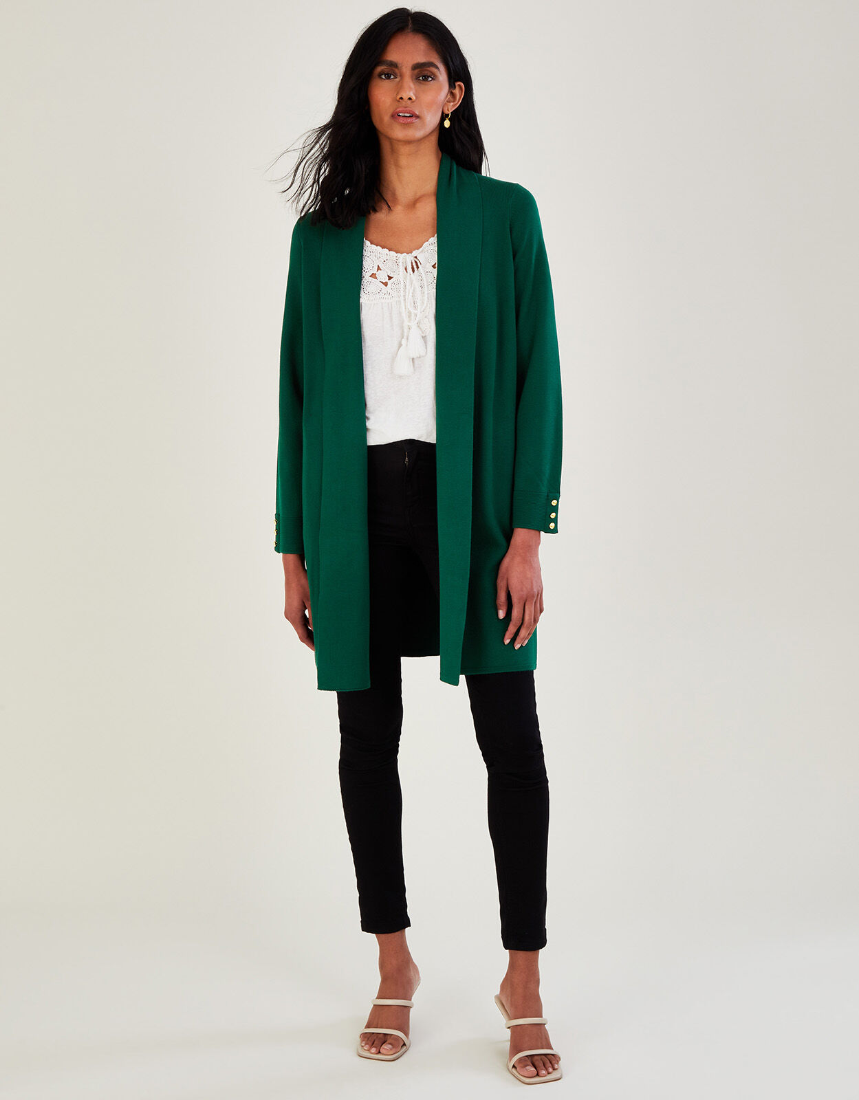 Dark green coatigan hot sale