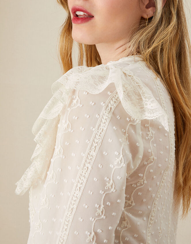 Norah Victoriana Dobby Blouse , Ivory (IVORY), large