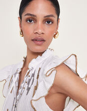 Ula Embroidered Dress, Ivory (IVORY), large
