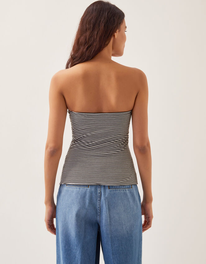 Billie Stripe Bandeau Top, Ivory (IVORY), large