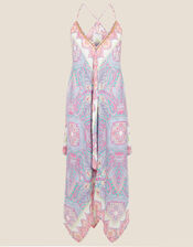 Perla Paisley Hanky Hem Dress, Pink (PINK), large