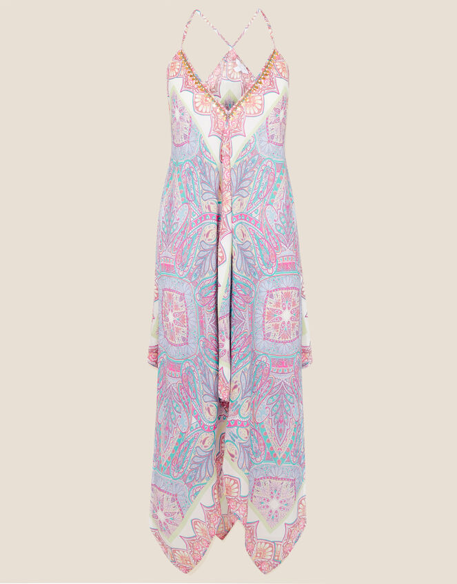 Perla Paisley Hanky Hem Dress, Pink (PINK), large