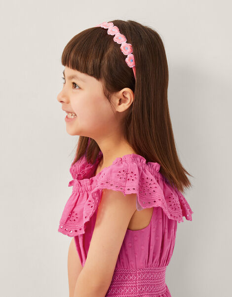 Flower Bow Wrap Headband, , large