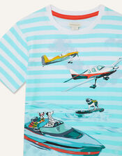 Boat Stripe T-Shirt, Blue (BLUE), large