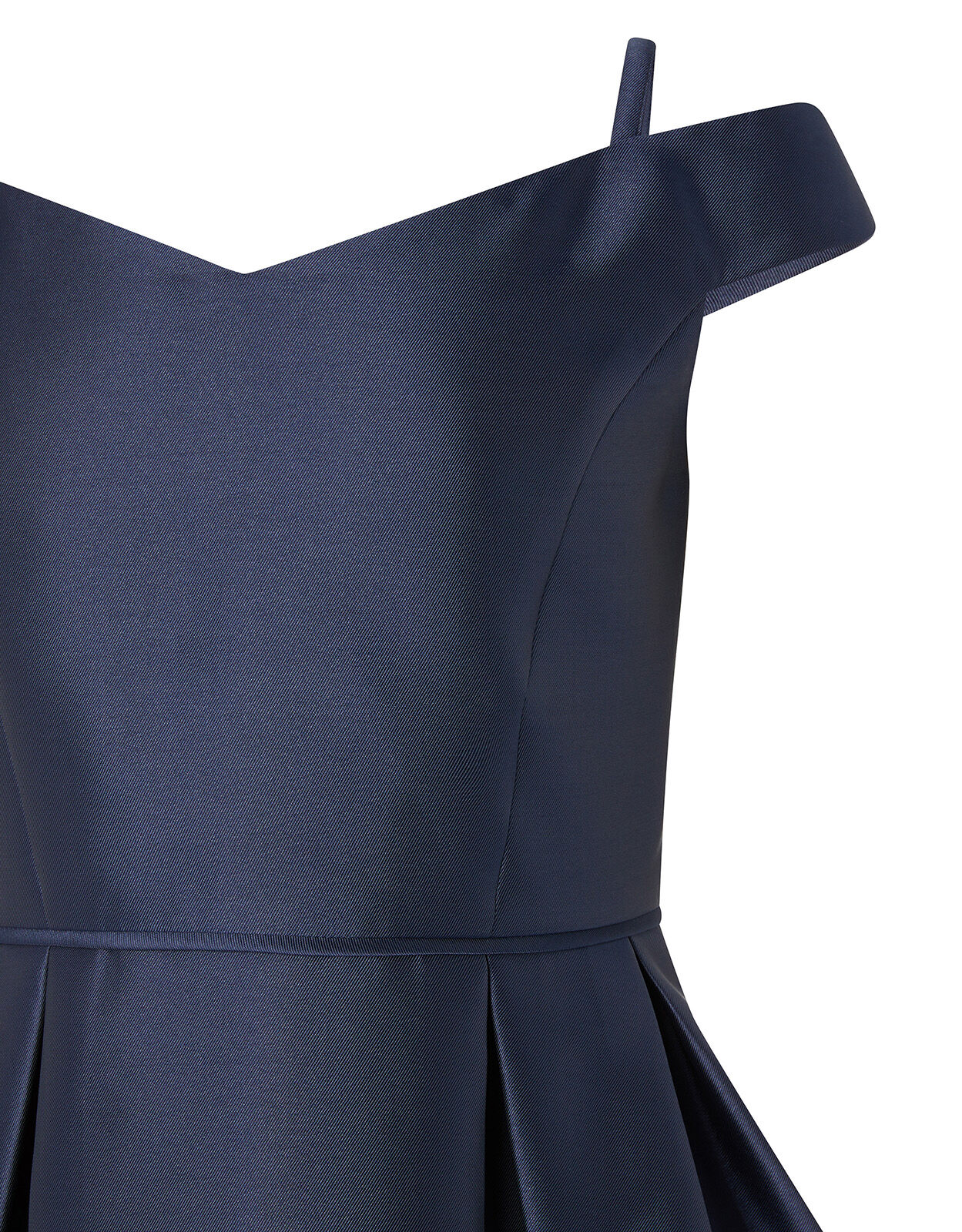 Navy bardot prom dress sales