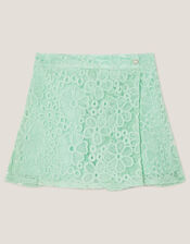 Floral Embroidered Skort, Green (GREEN), large