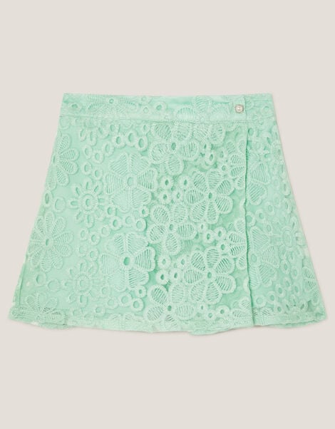 Floral Embroidered Skort, Green (GREEN), large