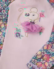 Baby Floral UPF50+ Swimsuit & Sun Hat, Pink (PINK), large