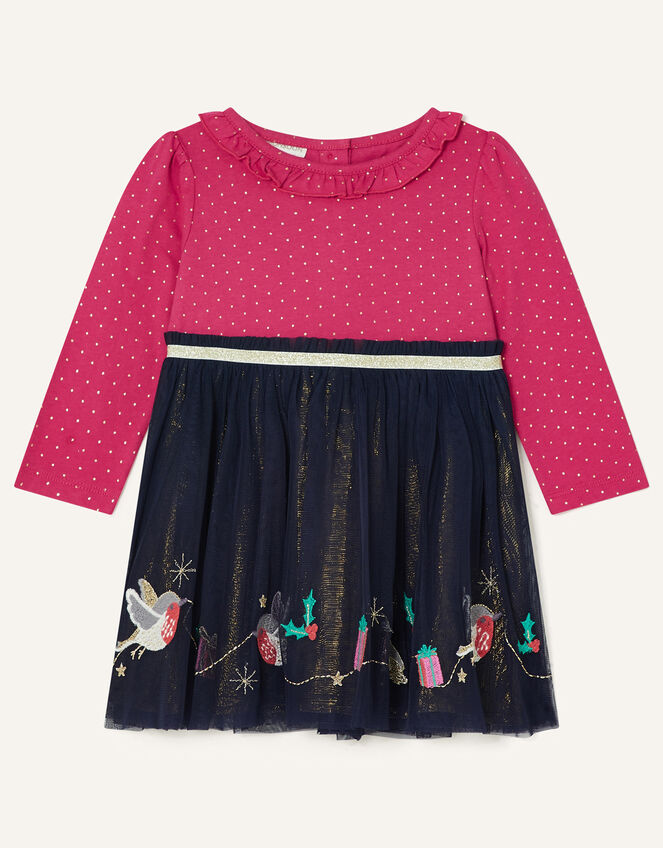 Baby Christmas Disco Dress, Red (RED), large