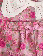 Baby Floral Collared Sweatshirt & Joggers Set , Multi (MULTI), large