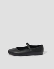 Crista Mary Jane Ballet Flats, Black (BLACK), large
